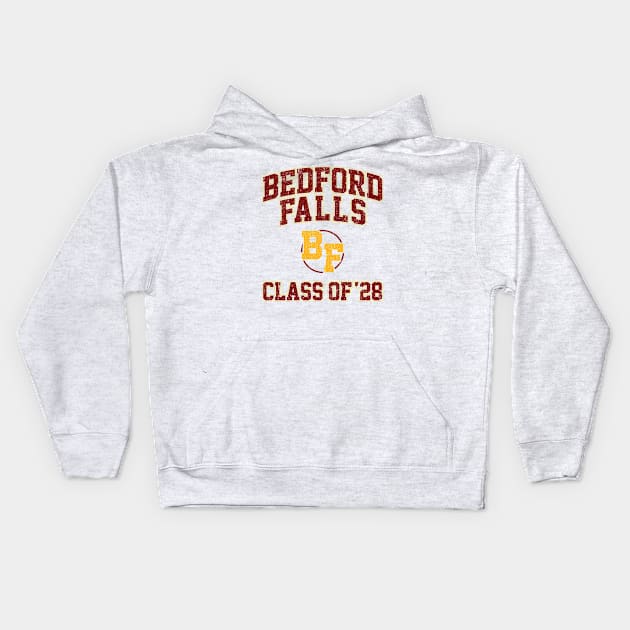 Bedford Falls Class of 24 (Variant) Kids Hoodie by huckblade